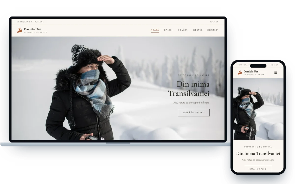 danielaurs.com on a laptop and a phone: From the heart of Transylvania